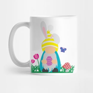 Easter Gnome Yellow Hat in a Garden Mug